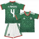 Kids R.MARQUEZ #4 Mexico Home World Cup Shirt Jersey Kit 26-27 Youth Soccer Football 2026-2027