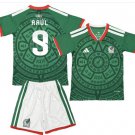 Kids RAÚL #9 Mexico Home World Cup Shirt Jersey Kit 26-27 Youth Soccer Football 2026-2027