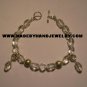Handmade .950 Silver Bracelet with Clear Murano