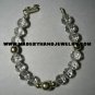Handmade .950 Silver Bracelet with Clear Murano