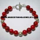 Handmade .950 Silver Bracelet with Nacar