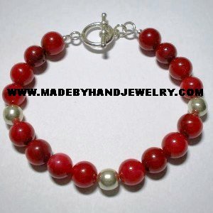 Handmade .950 Silver Bracelet with Nacar