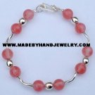 .950 Silver Bracelet with Rodocrosite *EMAIL SIZE FOR AVAILABILITY AND PRICE*