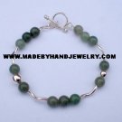.950 Silver Bracelet with Jade *EMAIL SIZE FOR AVAILABILITY AND PRICE*