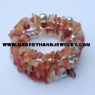 .950 Silver Bracelet with Brown Agate *EMAIL FOR AVAILABILITY AND PRICE*