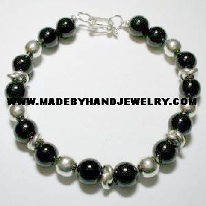 .950 Silver Bracelet with Black Onyx *EMAIL SIZE FOR AVAILABILITY AND PRICE*