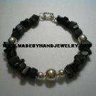 Handmade .950 Silver Bracelet with Black Onyx