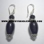 .950 Pure Silver Earrings with Black colored Murano