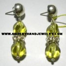.950 Pure Silver Earrings with Yellow colored Murano