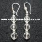 .950 Pure Silver Earrings with Clear Murano