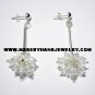 Handmade .950 Pure Silver Earrings with Clear Murano