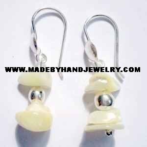 .950 Pure Silver Earrings with Nacar