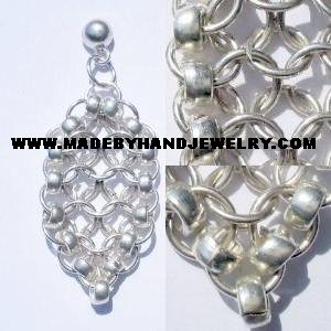Handmade .950 Pure Silver Earrings with Silver Chakiras