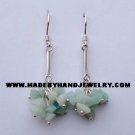 .950 Pure Silver Earrings with Light Blue Agate