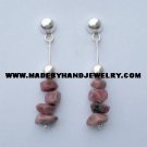 .950 Pure Silver Earrings with Clorodosite