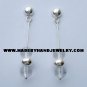 .950 Pure Silver Earrings with Crystal Quartz