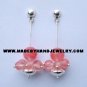 .950 Pure Silver Earrings with Rodocrosite stone