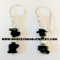 .950 Pure Silver Earrings with Black Onyx