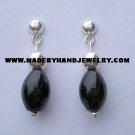 Handmade .950 Pure silver earrings with  Black Onyx