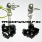 Handmade .950 Silver Earrings  with Black Onyx (gravel)