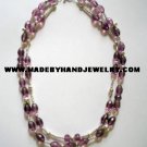 Handmade .950 Silver Necklace with Lavander Colored Murano