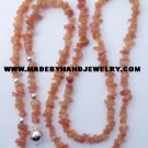 .950 Silver Necklace with Carnelina *EMAIL SIZE FOR AVAILABILITY AND PRICE*