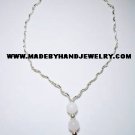 .950 Silver Necklace with Pink Quartz *EMAIL SIZE FOR AVAILABILITY AND PRICE*
