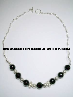 .950 Silver Necklace with Black Onyx *EMAIL SIZE FOR AVAILABILITY AND PRICE*