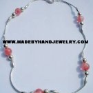 .950 Silver Necklace with Rodocrosite *EMAIL SIZE FOR AVAILABILITY AND PRICE*