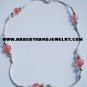 .950 Silver Necklace with Rodocrosite *EMAIL SIZE FOR AVAILABILITY AND PRICE*
