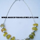 .950 Silver Necklace with Yellow Agate *EMAIL SIZE FOR AVAILABILITY AND PRICE*