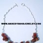 .950 Silver Necklace with Brown Agate *EMAIL SIZE FOR AVAILABILITY AND PRICE*