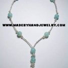 .950 Silver Necklace with Light Blue Agate *EMAIL SIZE FOR AVAILABILITY AND PRICE*