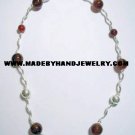 Handmade .950 Silver Necklace with Brown Agate