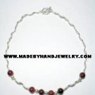 Handmade .950 Silver Necklace with REAL Brown Agate