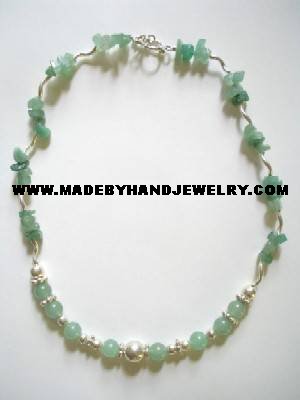 Handmade .950 Silver Necklace with REAL Jade