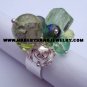 .950 Silver Ring w/ various colored Murano and Jade *EMAIL SIZE FOR AVAILABILITY AND PRICE*