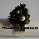 Handmade .950 Silver  Ring with Black Onyx