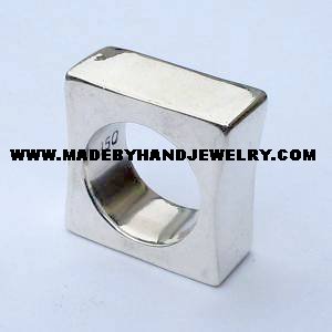 .950 Semi-Square Silver Ring