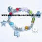 .950 Silver Bracelet with Various colored Murano and Charms *EMAIL SIZE FOR AVAILABILITY AND PRICE*