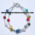 .950 Silver Bracelet with Various Colored Stones *EMAIL SIZE FOR AVAILABILITY AND PRICE*