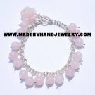 .950 Silver Bracelet with Pink Quartz *EMAIL SIZE FOR AVAILABILITY AND PRICE*