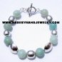 .950 Silver Bracelet with Light Blue Agate *EMAIL SIZE FOR AVAILABILITY AND PRICE*