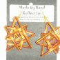 Penny Copper/Wild Red/Sunrise Yellow Triple Star Design Aluminum Earrings -FREE SHIPPING-