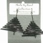 Midnight Black Pyramid Design Aluminum Earrings -FREE SHIPPING-