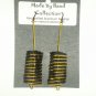 Midnight Black/Sunrise Yellow Long Triangle Design Aluminum Earrings -FREE SHIPPING-