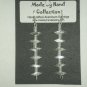 Metallic Silver Long Linear Design Aluminum Earrings -FREE SHIPPING-