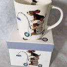 Basset Hounds Funny Scooter Dogs Bone China Coffee Tea Mug Fab Funky Art Print