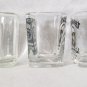 Jack Daniel Square Whiskey Shot 3 Glasses Set Vtg Distillery Advertising Barware