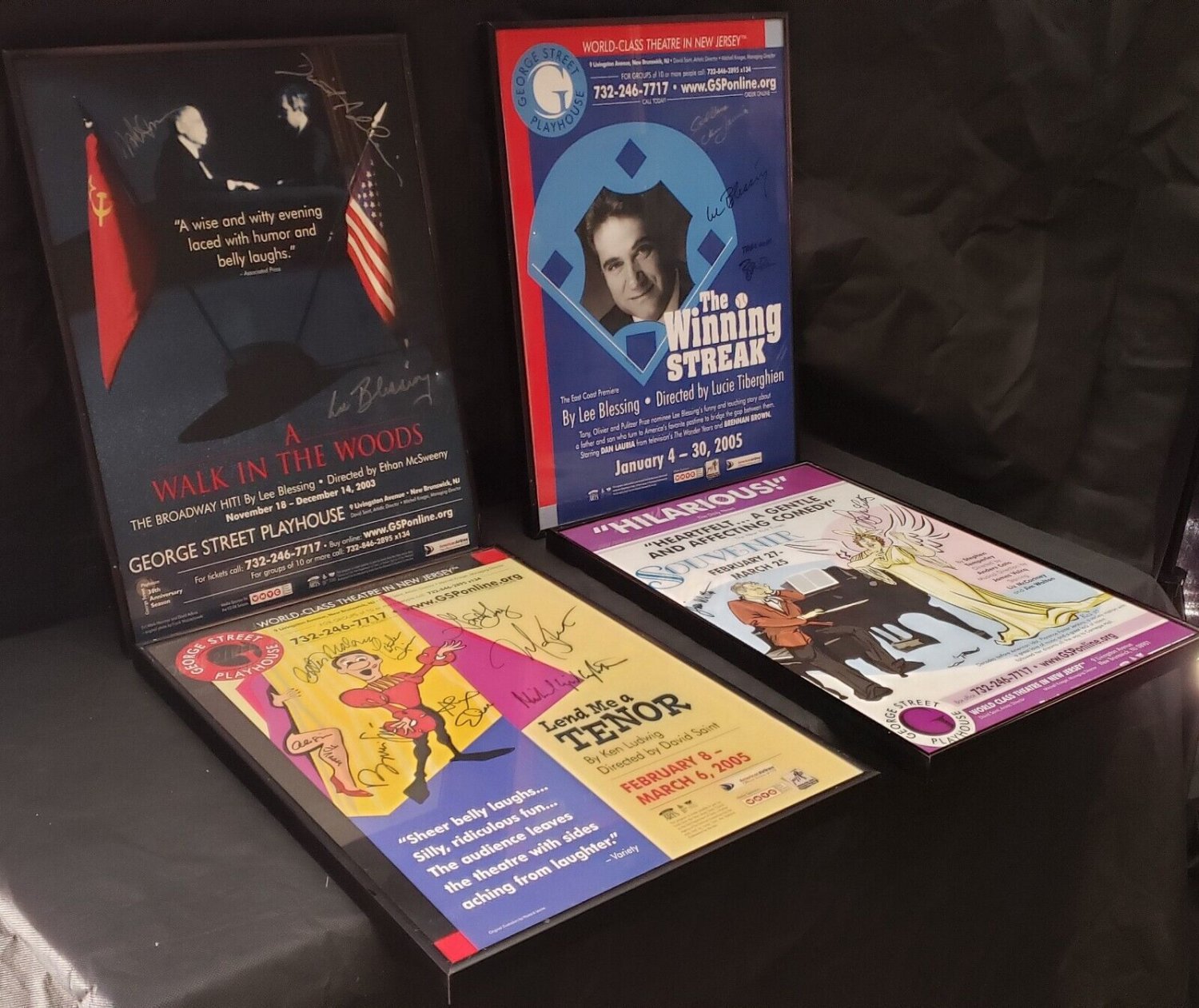 George Street Playhouse New Brunswick NJ Theater Signed Lobby Cards Play Posters